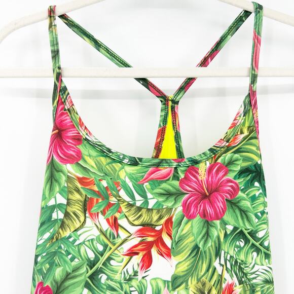 EVCR Womens‎ Tropical Floral Built In Shorts Athletic Active Tank Dress Size S - Picture 2 of 7